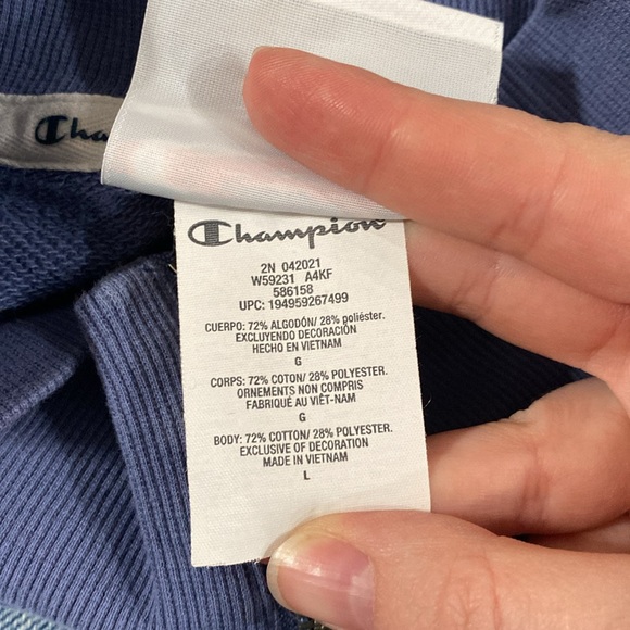 Champion Campus Colorblocked Half Zip Sweatshirt size L - Picture 12 of 13